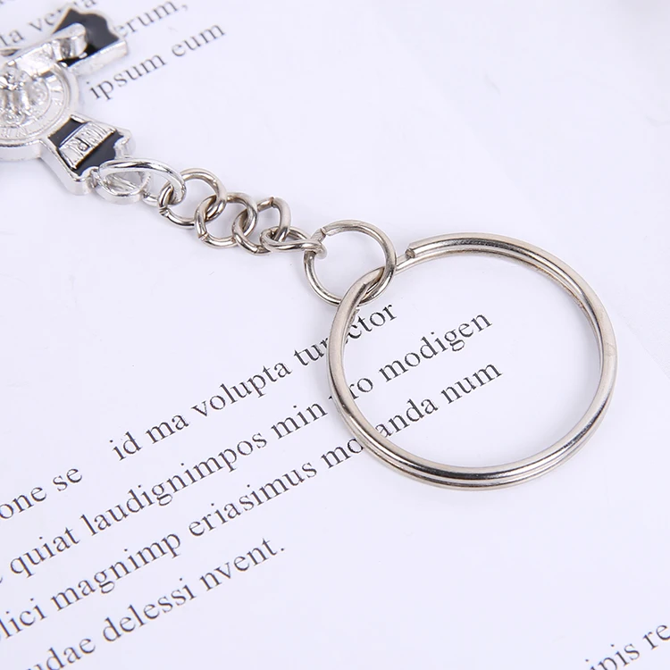 Custom designs Catholic metal color jesus cross christian keychains