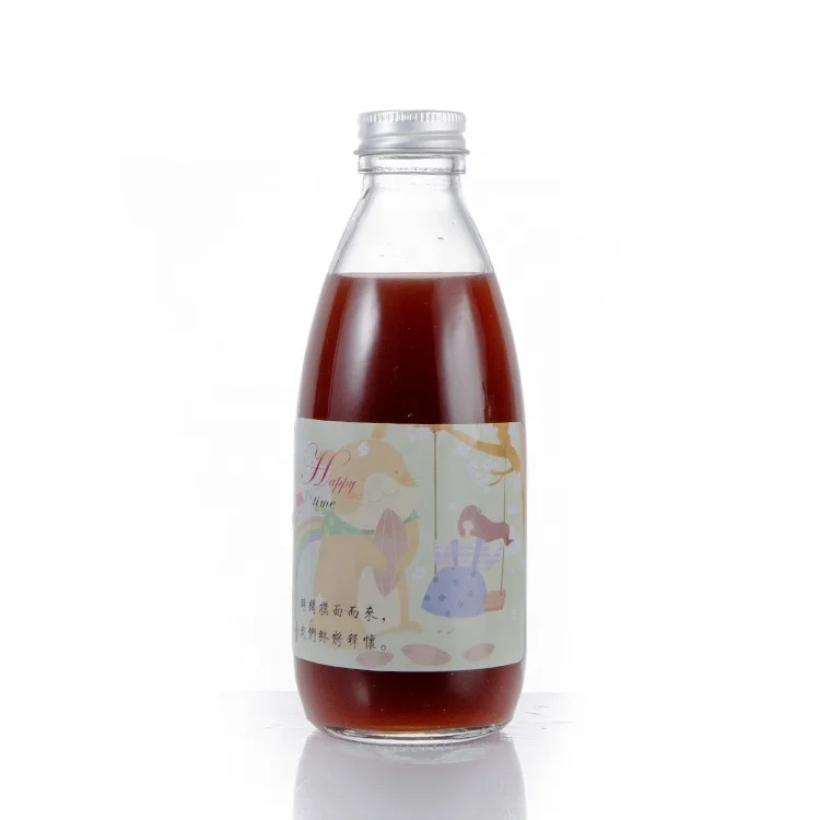 
Cheap Custom 200ml Juice Jar 8oz Cold Press Coffee Beverage Drinking Flat Water Glass Bottle 