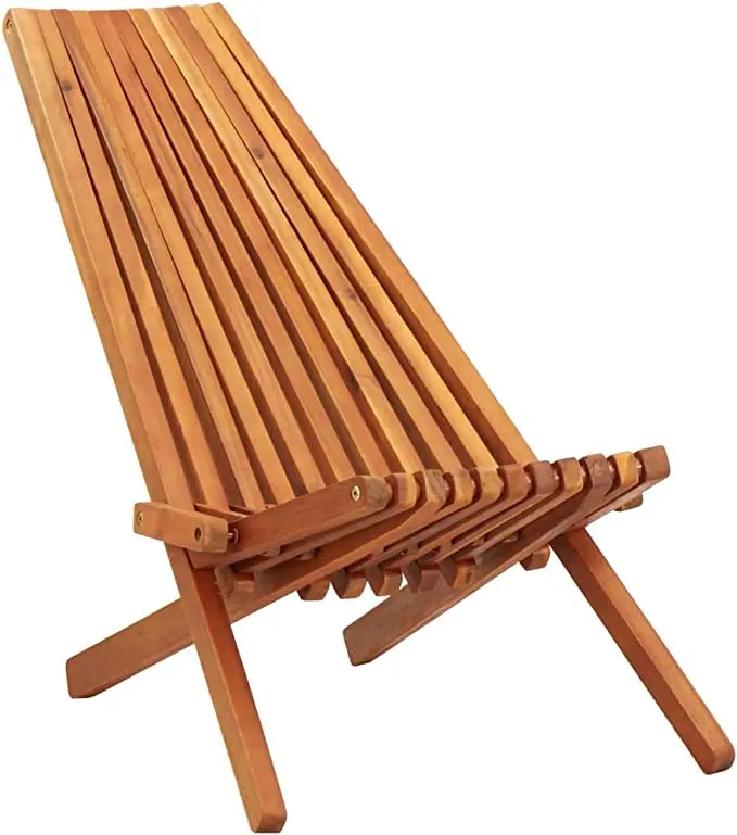 High quality Vietnamese Acacia wood  Outdoor fishing chair / Camping wooden beach chair