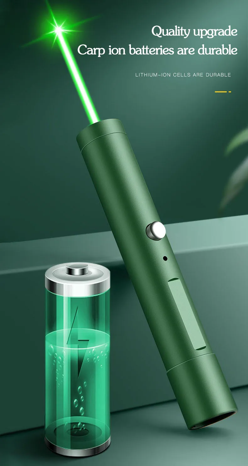 Custom Long Range Laser Torch Usb Rechargeable Green Infrared Laser Pointer Outdoor High Power Teasing Cat Laser Light