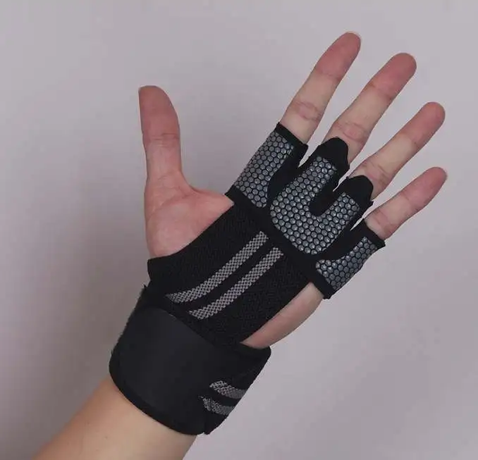 New Style Women Weight Lifting Workout Gloves with Wrist Wrap