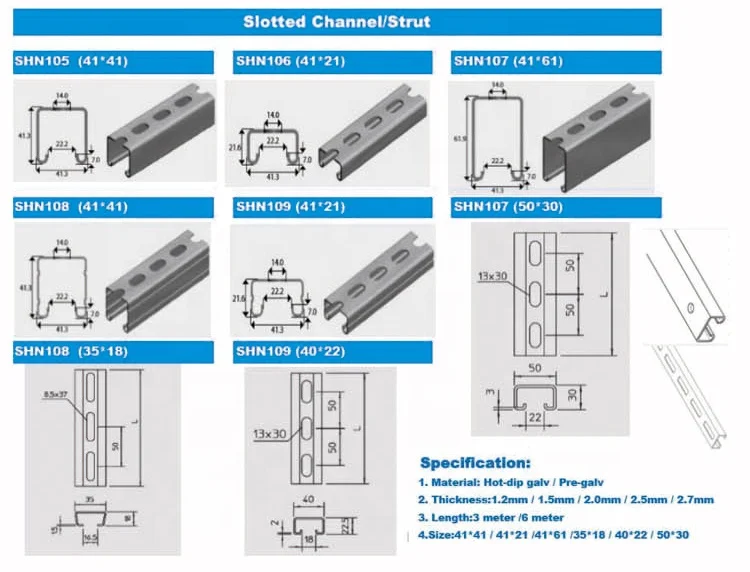 c channel sizes metric slotted support channel ss316l unistrut channel 41mm41mm 41x41x25 mm