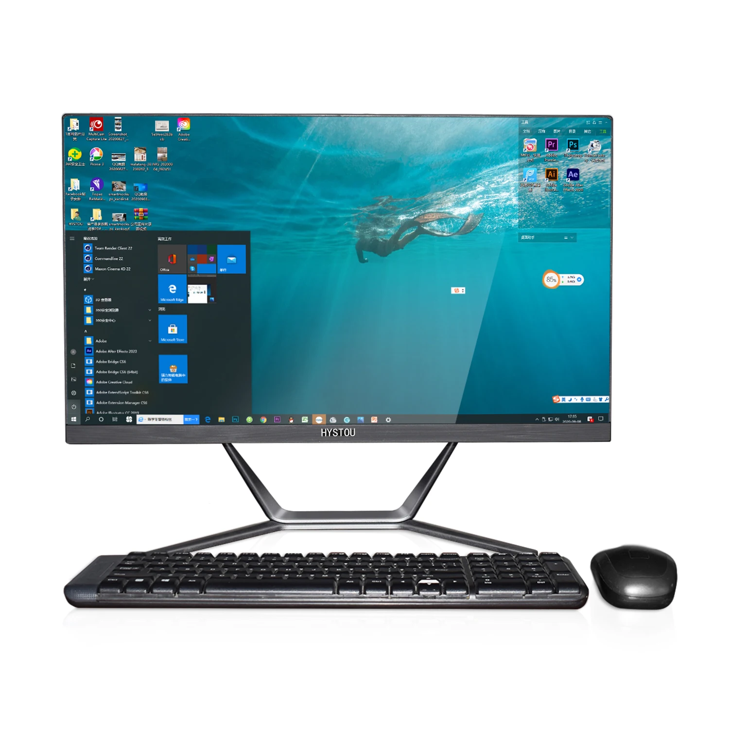 23.8 inch 4k Gaming PC All in One Desktops Core i7 6500u All-in-one Pc Desktop Computer with Webcam