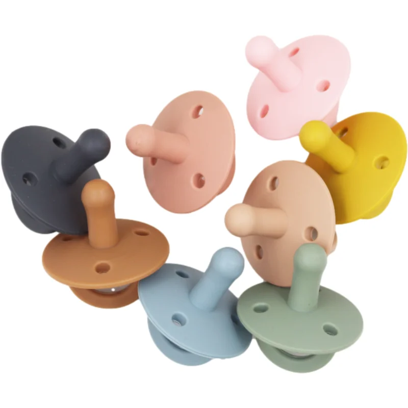 Teether Natural Round Dummy Pacifier Silicone Nipples Baby Nipple