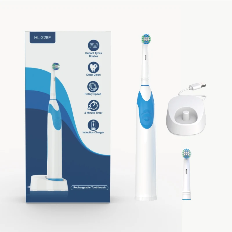 OEM завод оптовая продажа перезаряжаемая вращающаяся электрическая зубная щетка IPX7 3 режима работы приборы для ухода за полостью рта