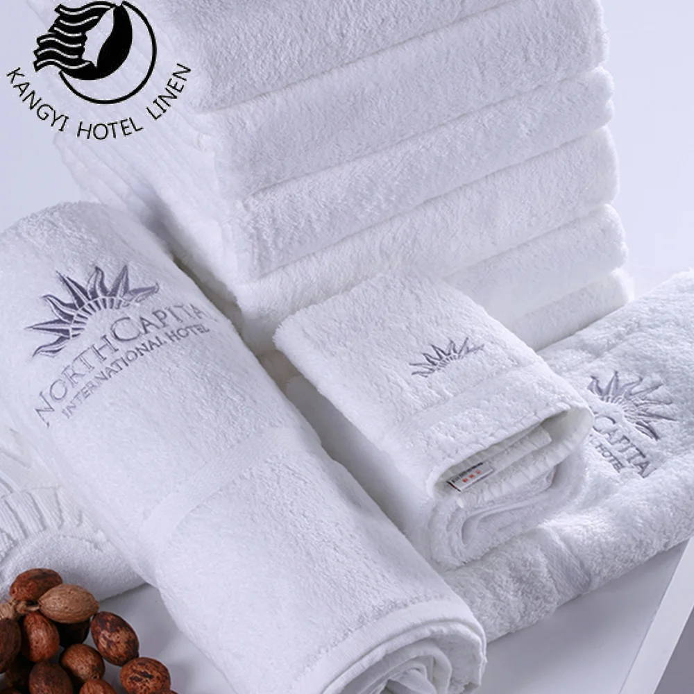 Customized Embroidered Bath Towel Logo Terry Luxury Hotel Towel Hotel 5 Star