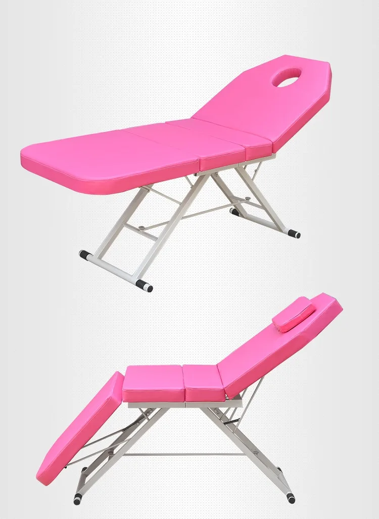 Trade Assurance 3 section foldable spa salon bed easy to carry lash table durable massage bed