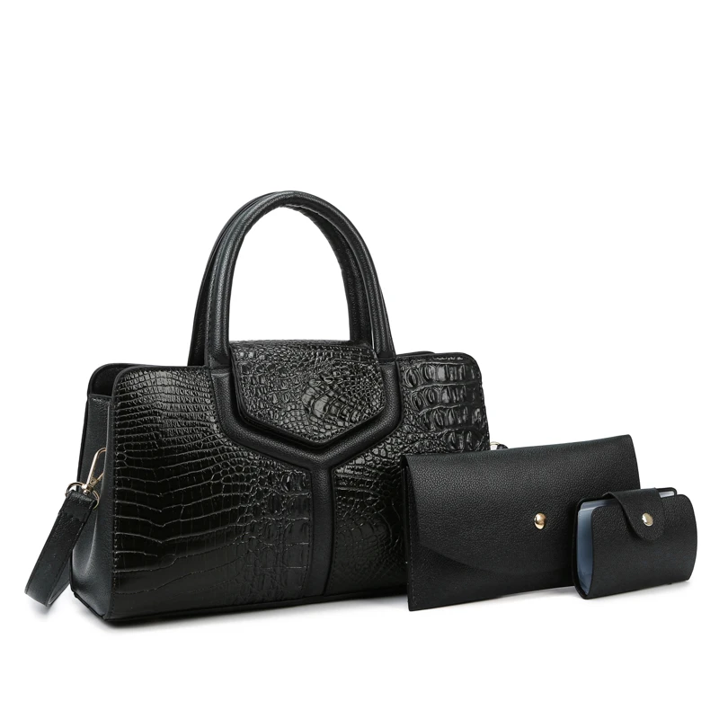 Pillow Bag 2023 New Crocodile Skin High Quality Handheld One Shoulder Mother Bag Set For Women