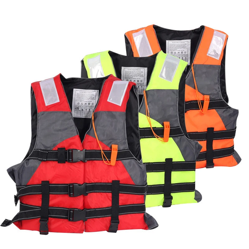 Customized High Quality  Water parks Products Marine Life Jacket PVC Foam Red  Float Suit  safety life vest