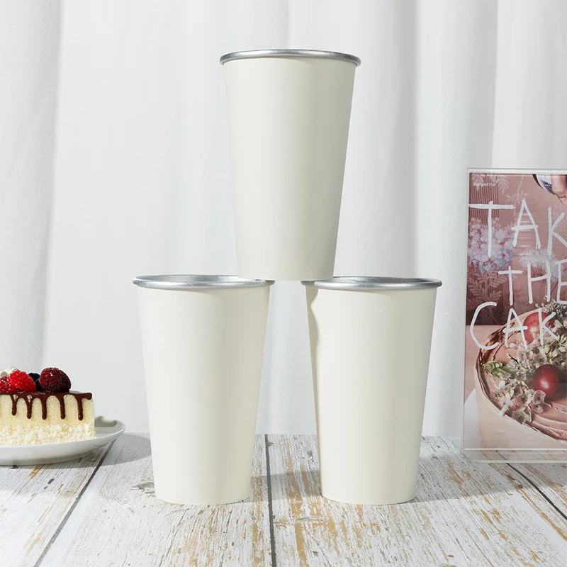 Customizable disposable aluminum foil paper cups with large capacity Recyclable