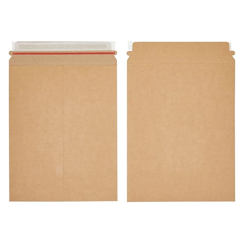 Eco-friendly recycled Biodegradable expandable envelope a4 packaging bags flat waterproof kraft paper mailer courier bags