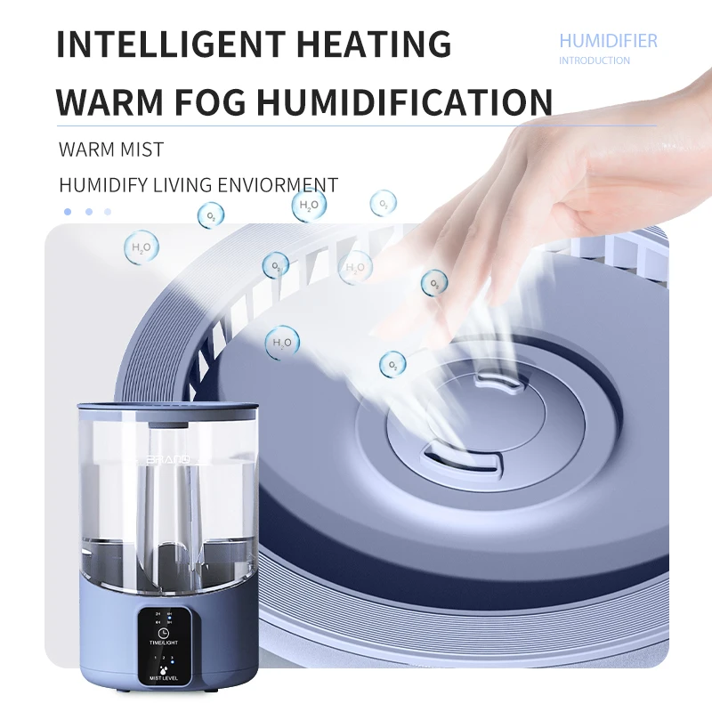 Smart Tuya Wifi Control Top Filling Aroma Diffuser 4L Transparent Water Tank Cool Warm Mist Home Ultrasonic Air Humidifier