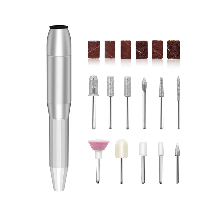 
New USB Professional Nail Polisher Pen Type Manicure Tool Set Electric Nail Drill Polisher 