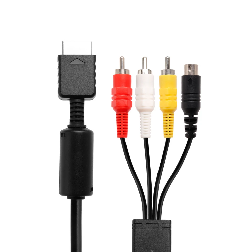 Композитный адаптер для преобразования раздельного видеосигнала (RCA AV аудио-видео HD ТВ кабель для Sony PS1/PS2/PS3 консоли