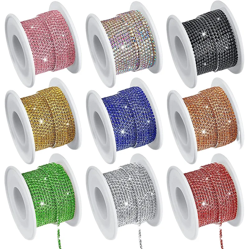 Wholesale Stainless Steel Rhinestone Cup Chains Sewn Crystal Rhinestone Claw Chains