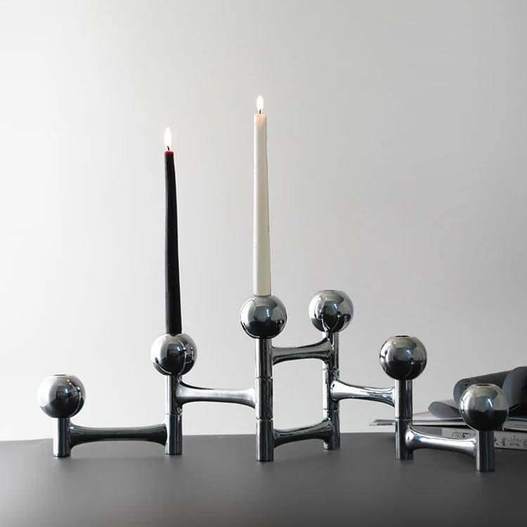 Wholesale Creative new design metal decorating rotatable candle stick holders