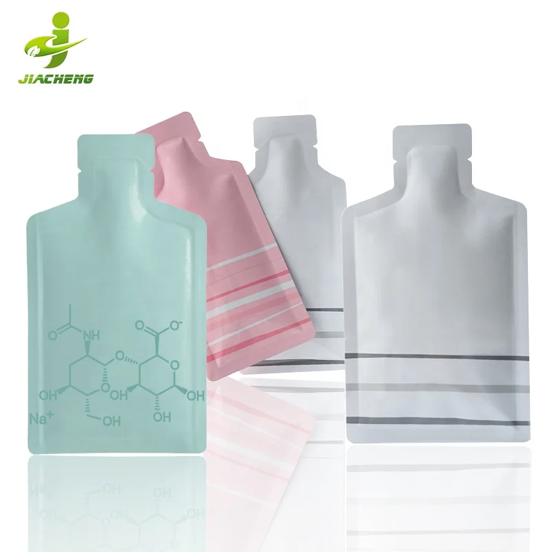Heat seal packaging display skincare cosmetic plastic foil small sample sachet packaging bags for shampoo cream lotion