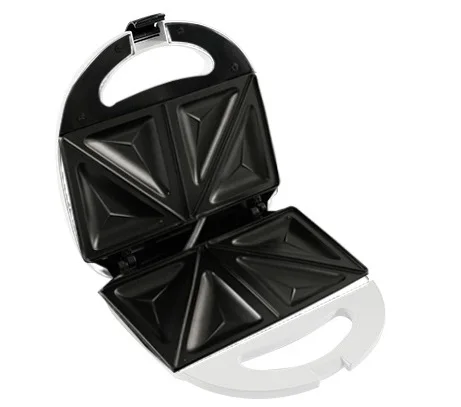 ETL Smokeless Non-Stick Surface Electric Round Double Slices Grill Portable Fixed Toasted Waffle Sandwich Panini Maker Machine