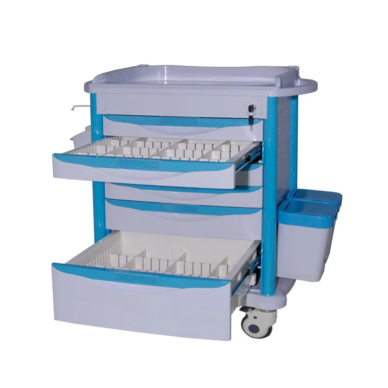 Высококачественная тележка для медицинских препаратов из АБС-пластика, тележка для дозирования лекарств для больницы