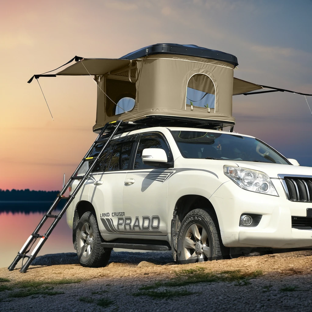 New Style 2-Person Car Roof Tent with ABS Frame Waterproof Oxford Fabric Comfortable and Convenient for Travel