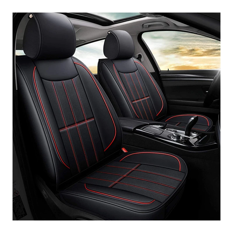 FRONT PAIR Leather Car Seat Cover Luxury Waterproof Car seat protector Universal for Car Seat