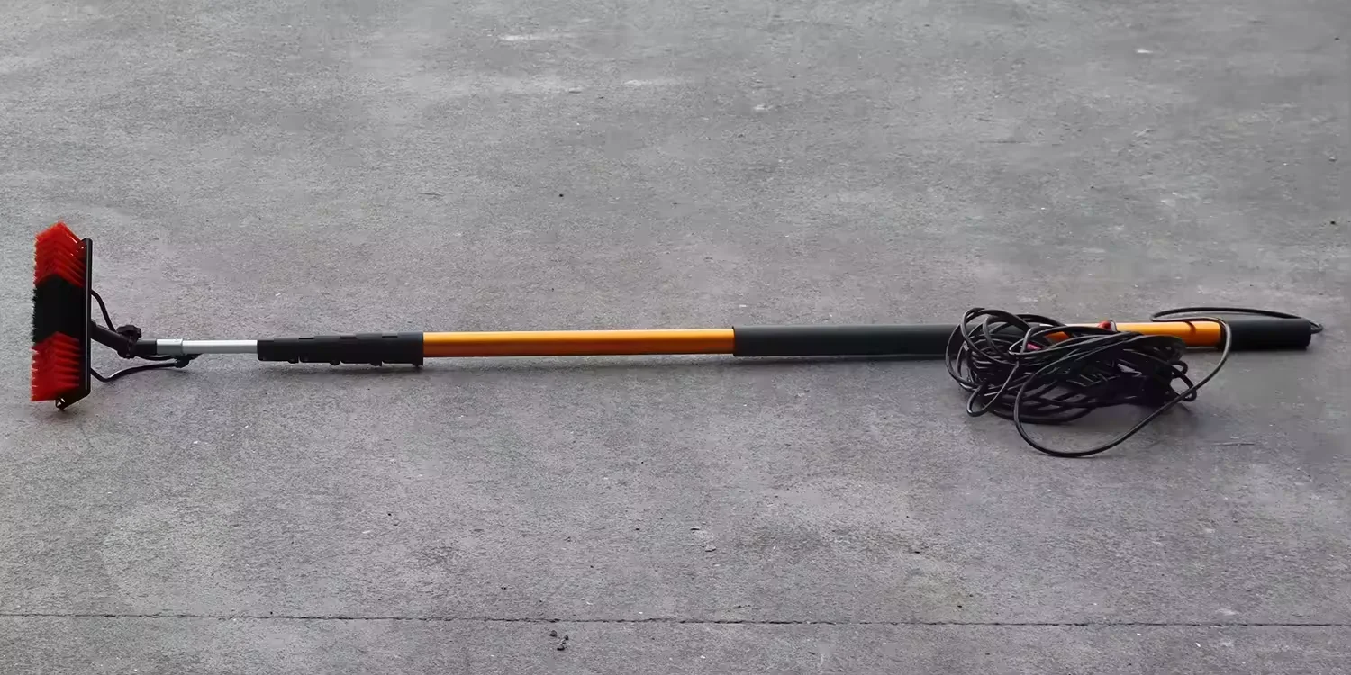 4-14FT 1.2-4.25 Meters Water Fed Telescopic Portable Light Weight Aluminum Extension Pole with Soap Dispenser