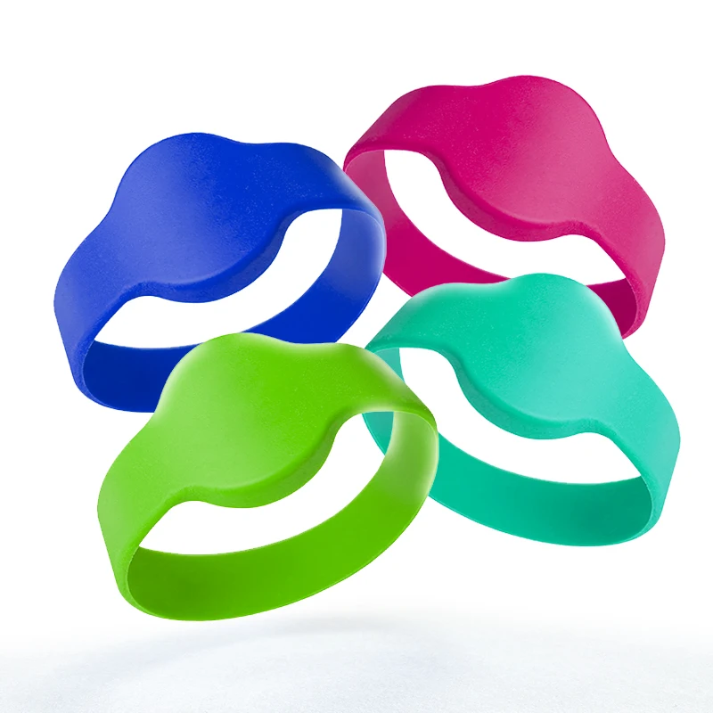 RFID Cashless Payment Wristband Chip NFC Silicone Adjustable Bracelets