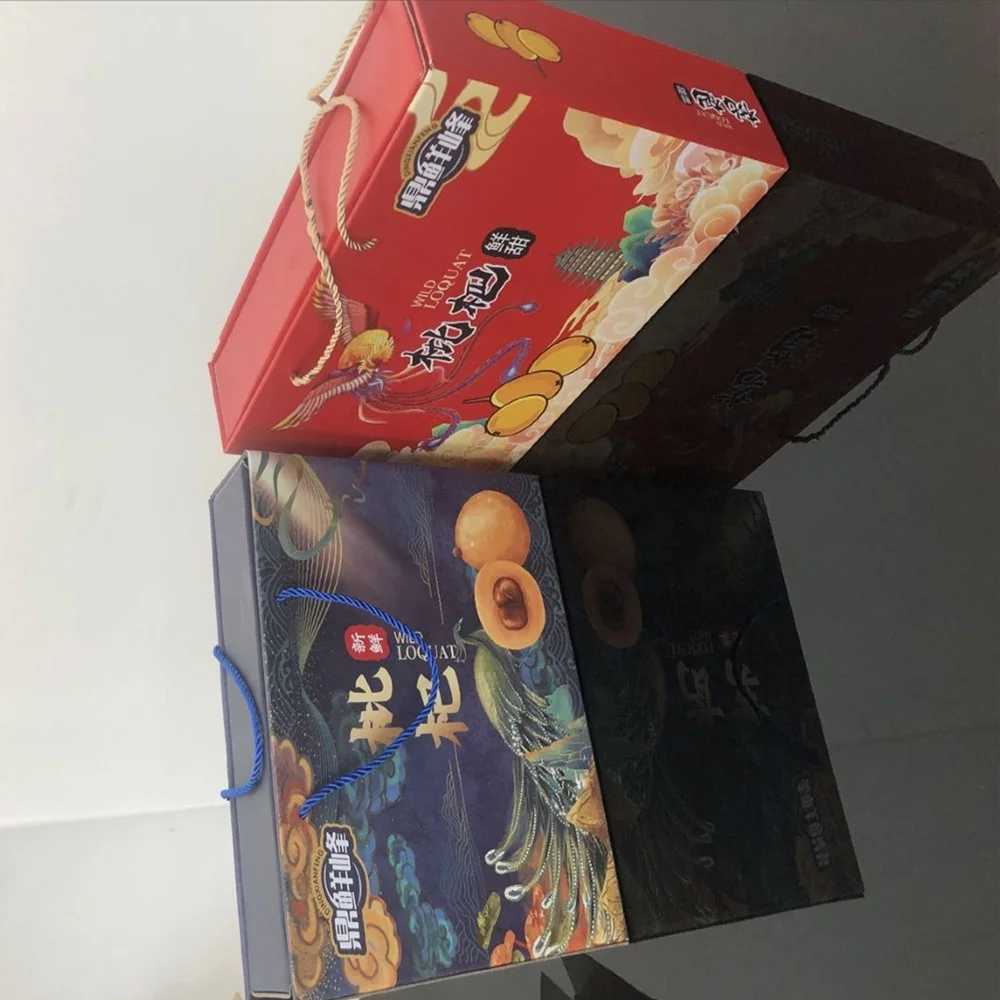 wholesale WILD  loquat box/ Durable Custom Corrugated Packaging Banana/Loquat Fruit Box For Shipping