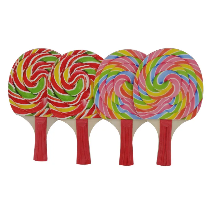 Cheap Price Custom Colorful Rubber Pingpong Bat with Graphic Printed Table Tennis Racket