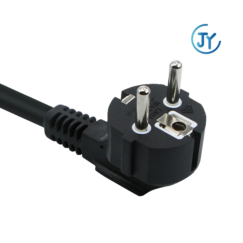Factory price White black color EU 2pin plug cable power cord