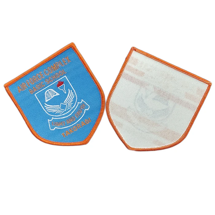 Custom Design Sewing school crest badge For Garments Woven School Uniform Badges