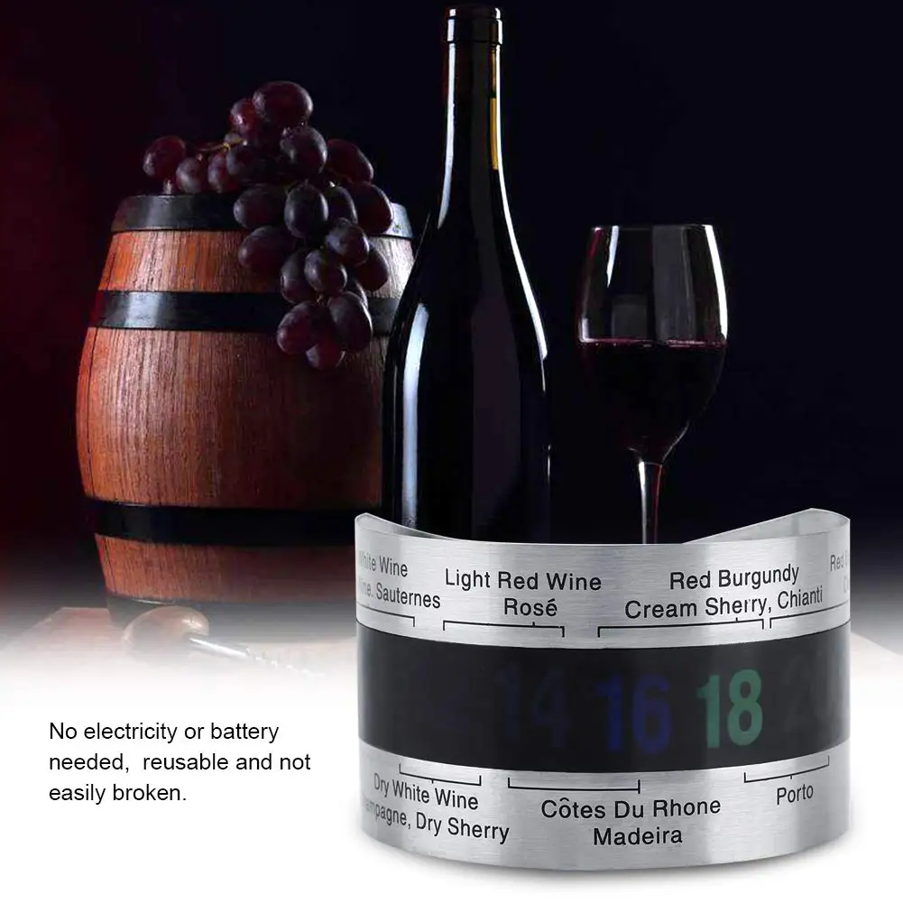 SW Stainless Steel LCD Digital Thermometer Red Wine Temperature Sensor for Beer Homebrewing Wine Champagne and Whisky