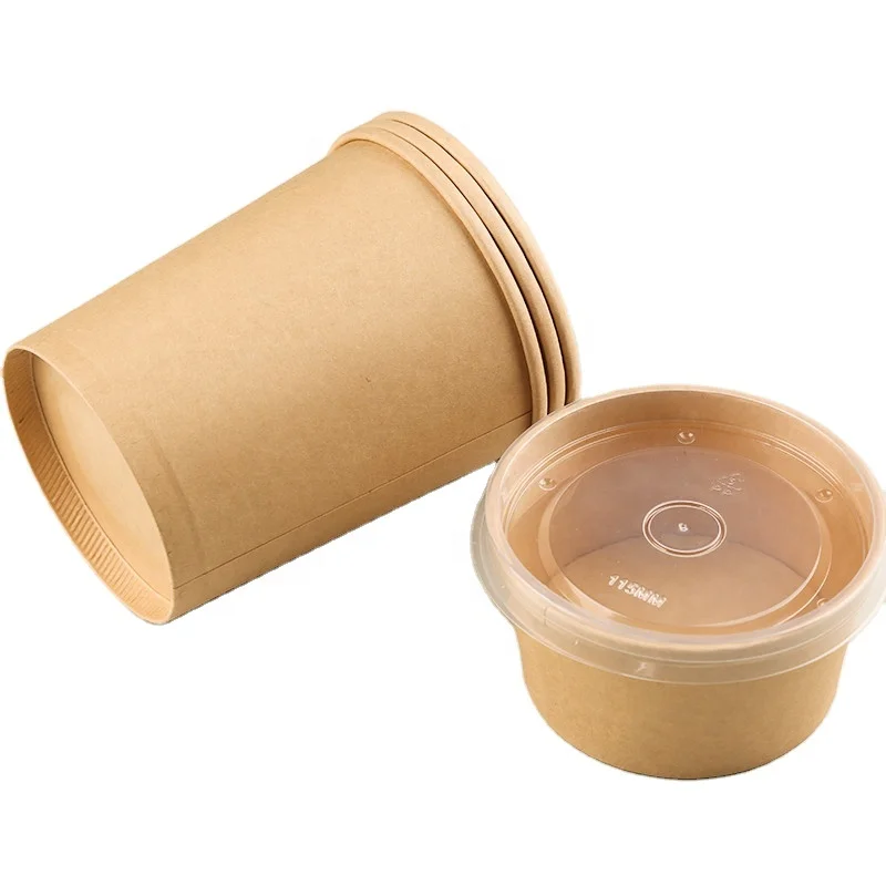 16oz disposable ice cream packaging ice cream container tubs with lid paper ice cream cup