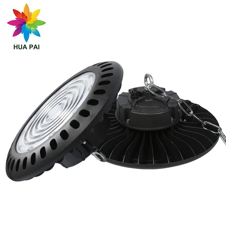 HUAPAI High Luminary Ip65 Waterproof Factory Warehouse SMD 100W 150W 200W UFO LED High Bay Light