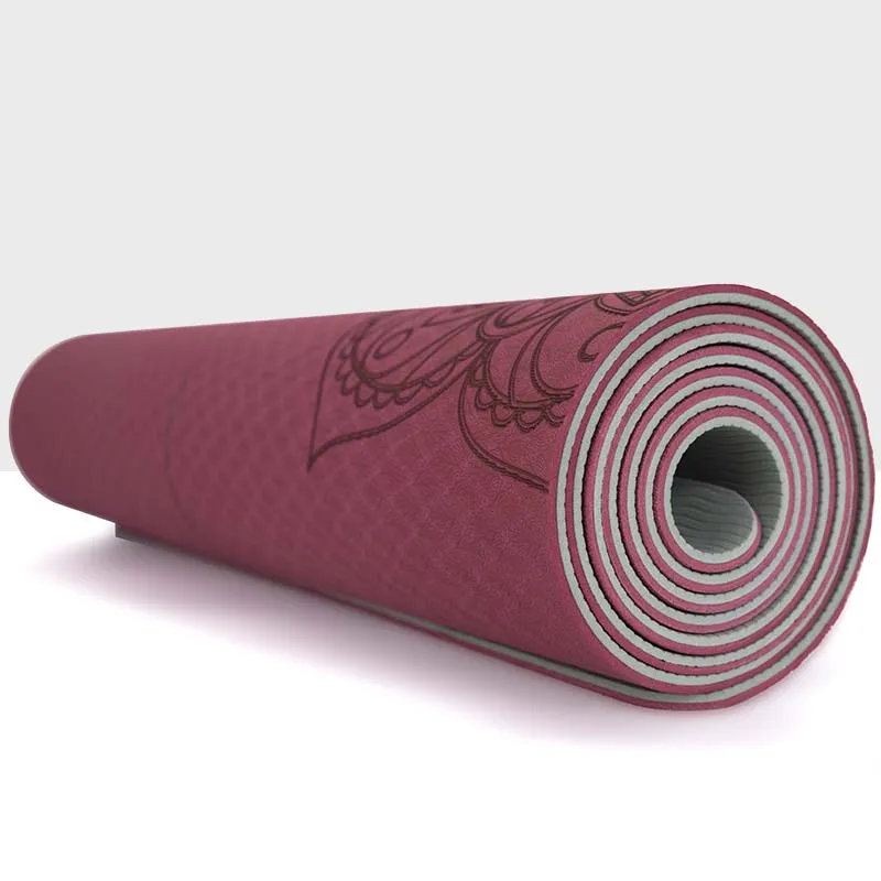 
eco friendly anti slip TPE Yoga Mat With logo Custom print waterproof 