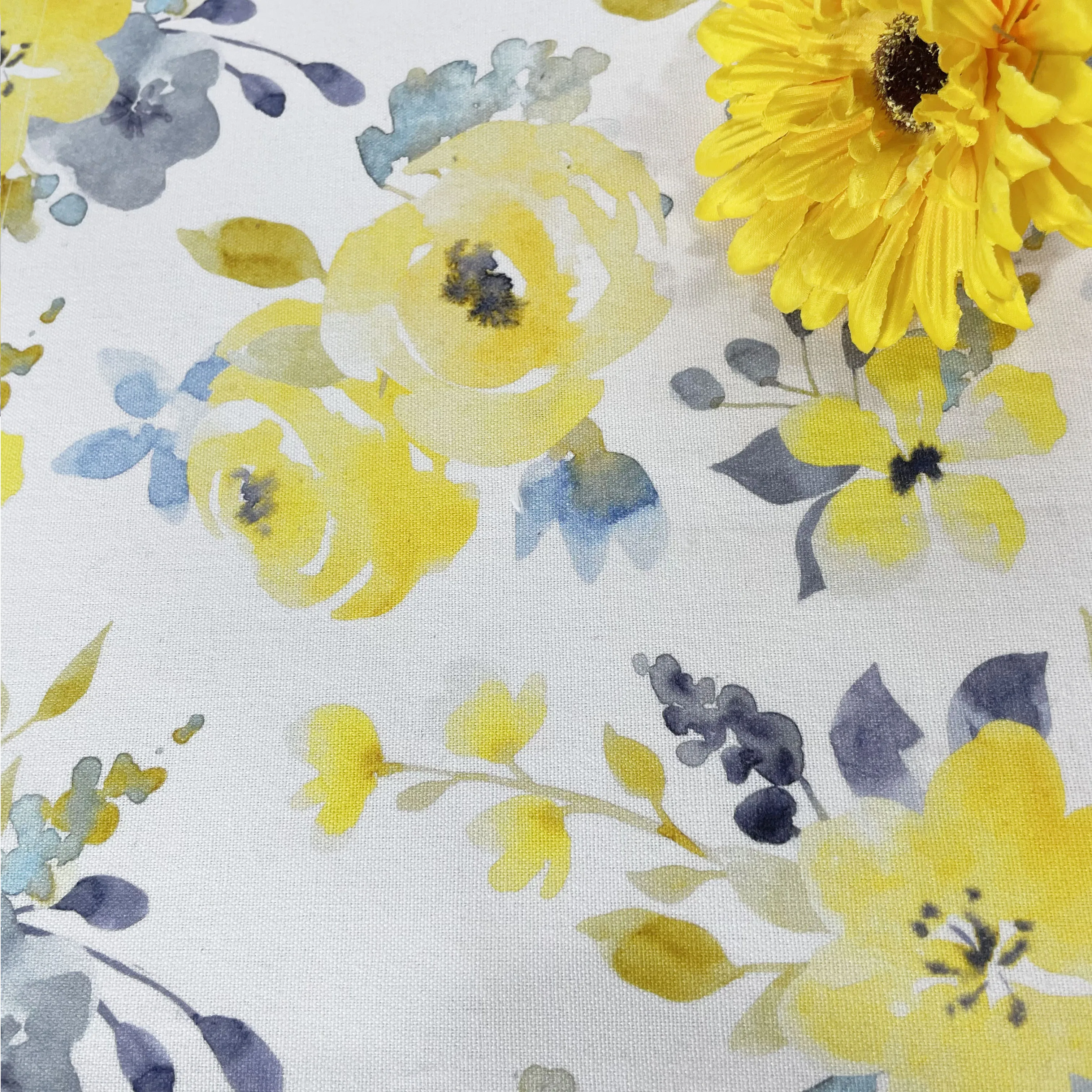 Wholesale Customized Nature Banquet Table Cover White Flower Table Cloth Kitchen Dinning Linen Cotton Restaurant Woven Square