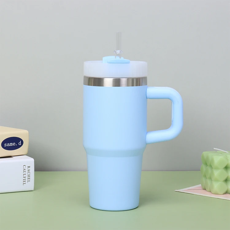 New Product 14 Oz Laser Custom Logo Gift Mugs Bpa Free Powder Coated Kids Tumbler Cups With Straw