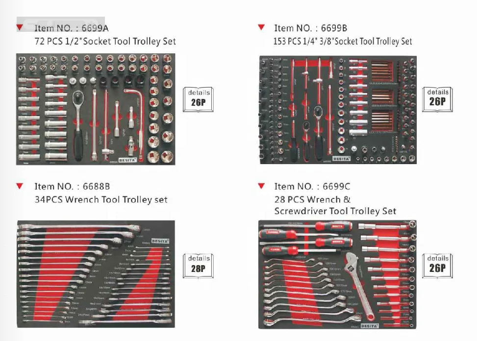 Car Tool Trolley  Set  for Car Repair