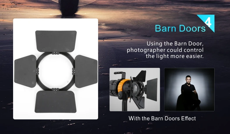  Falcon Eyes 100W Pulsar P-5TD 3200K-5600K adjustable focus professional photography photo video studio led fresnel spot light