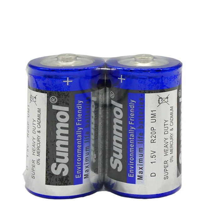 Certified Zinc Carbon Super Cheap Price UM 1 R20 Size D 1.5V Super Heavy Duty Battery