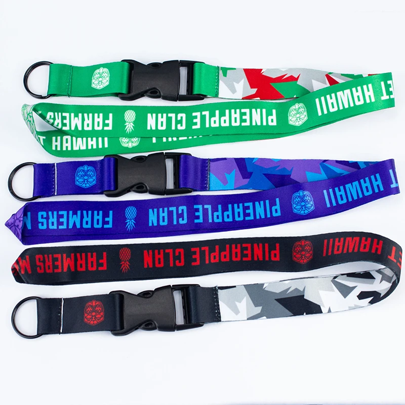 Eco Friendly Personalised Rounded Screen Print Custom Woven String Strap Polyester Lanyard Logo Airbus for Mobile Phone Material