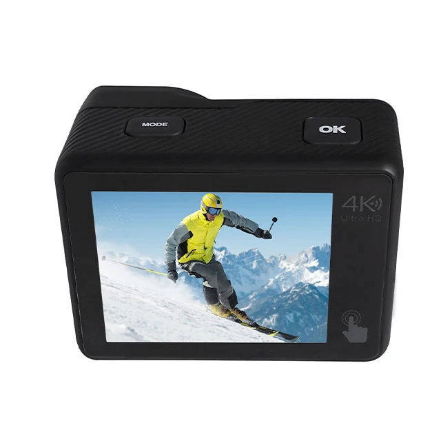 HDKing Outdoor Auto Follow Sport Camera 4K 60fps Waterproof Dual Screen Video Sports Action Camera