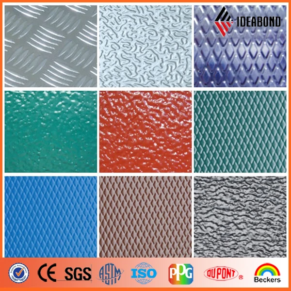 paint coating decoration wall embossed 3D panel aluminum composite panel  orange skin surface