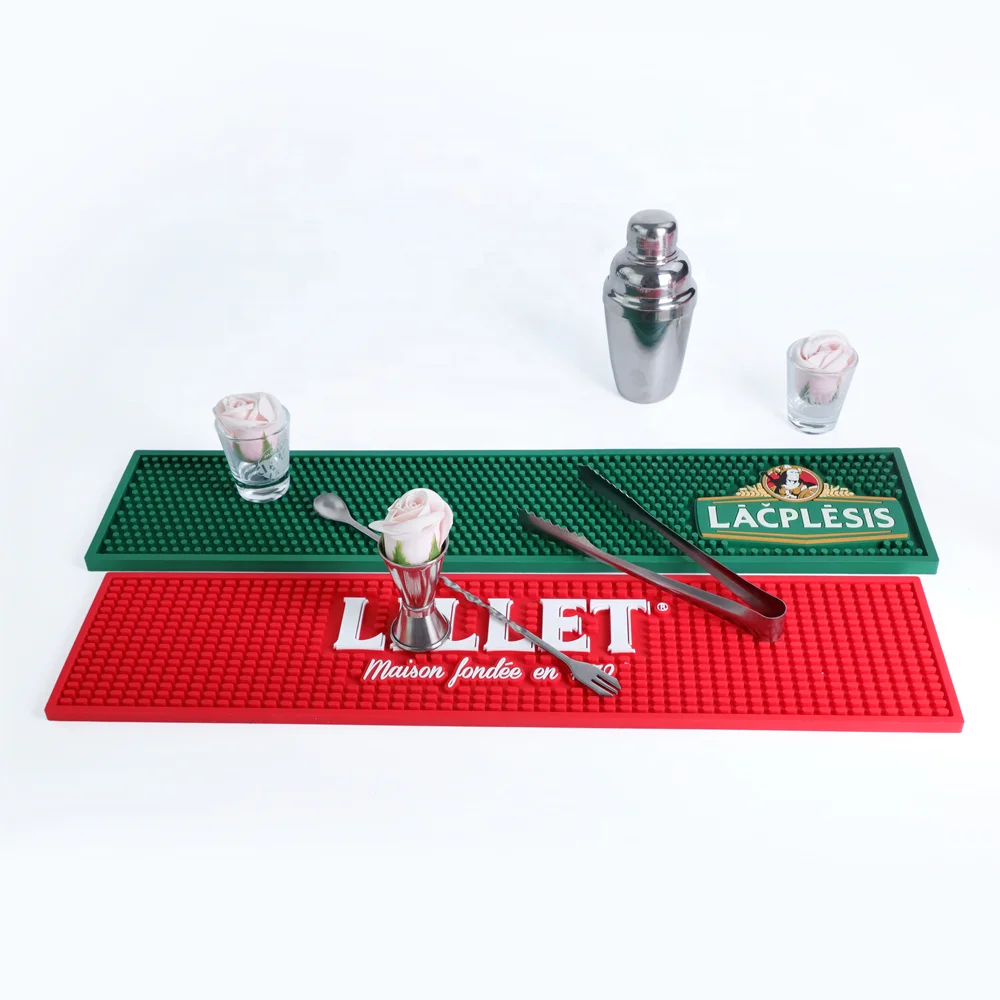 Wholesale Custom Logo Silicone Counter Bar Accessories Runner Mat