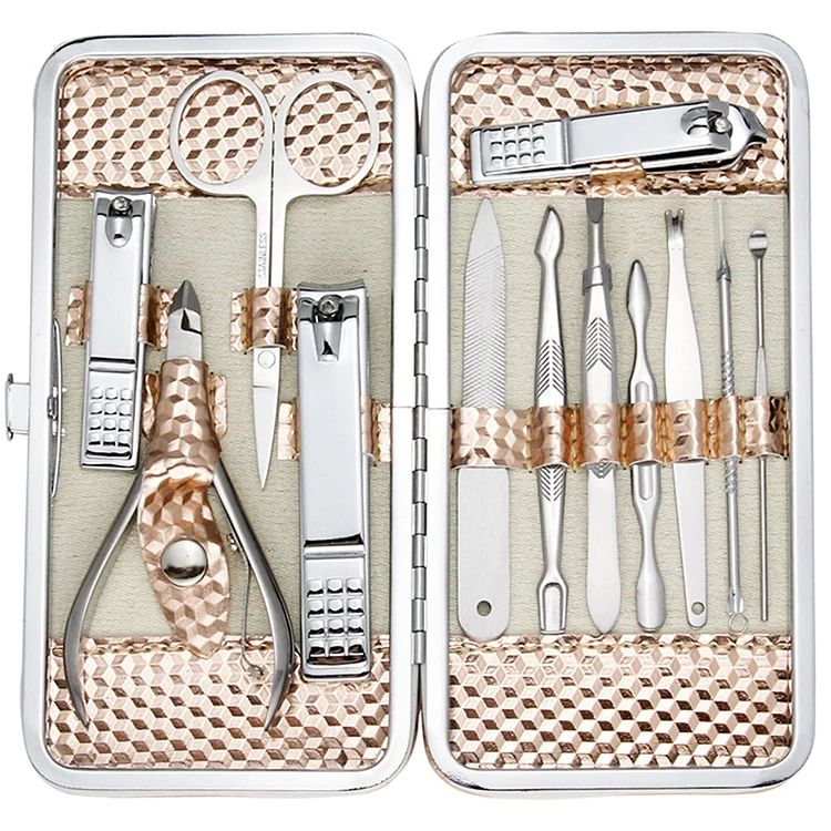 
2020 New Arrivals Nails Factory Professional Manicure Pedicure Kit 12pcs Set Manicure Set and Kit Pedicure 