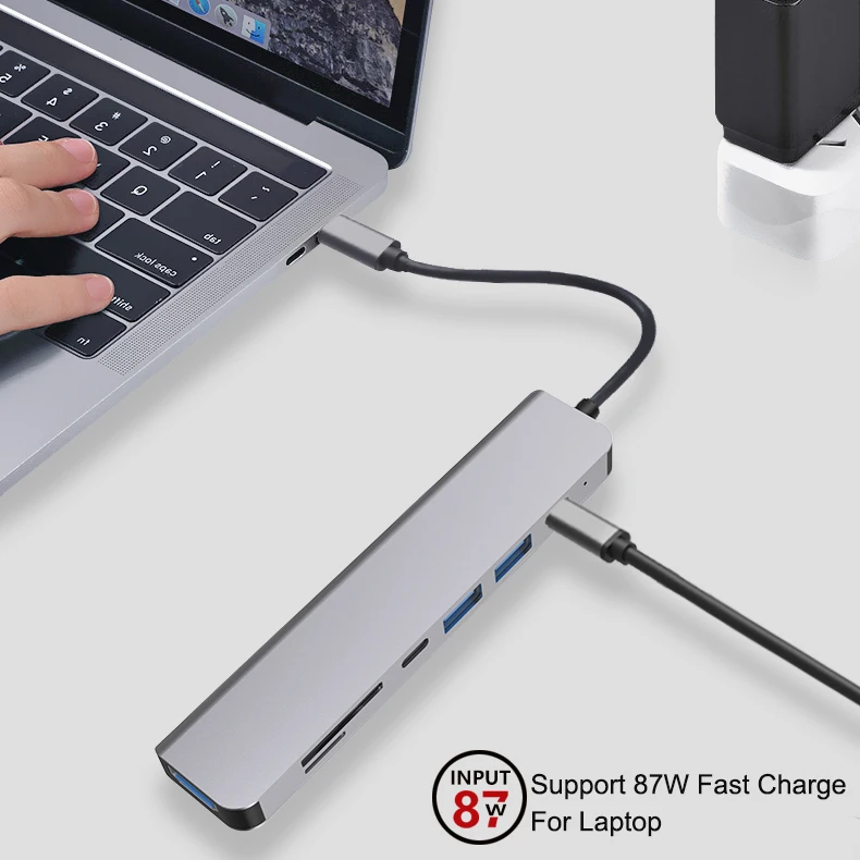  Новейшие 7 в 1 USB-C USB Type-C концентратор с USB3.0 поддержка 4K HD MI PD 3 0 адаптер для зарядного