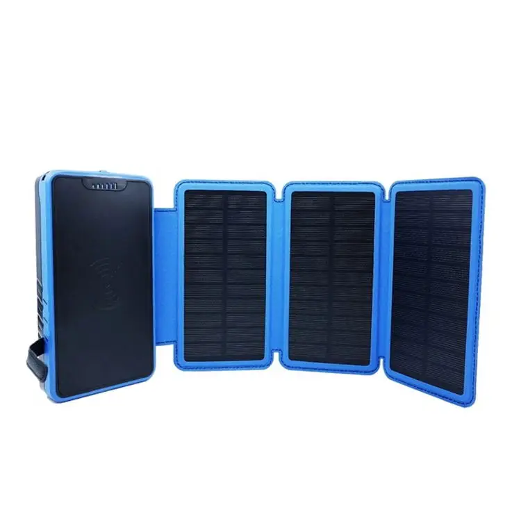 Qutdoor Survival Tool Fast Charging Solar Power Banks Foldable Solar Energy Portable Power Bank for Beach Party Camping Hiking