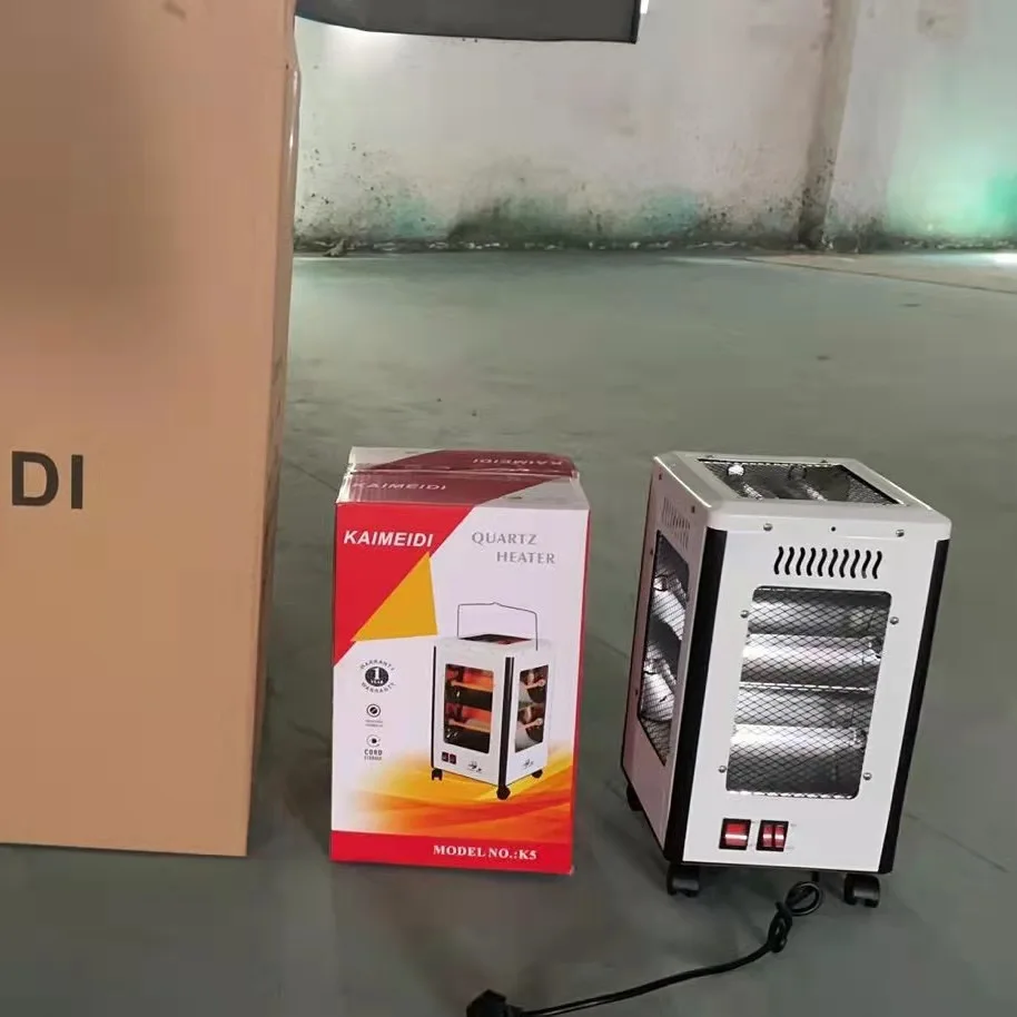 Hot Selling 2000W Portable Mini Infrared Room  5 Sides Electric Quartz Heater