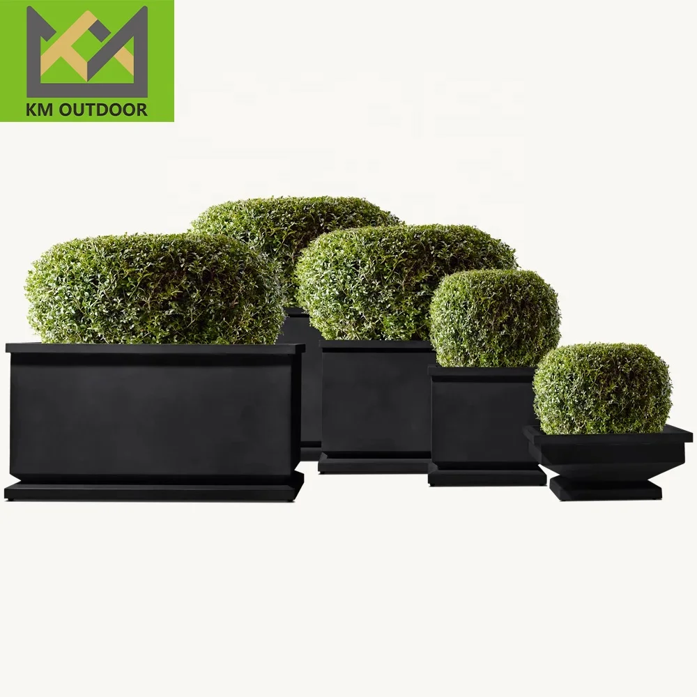 Kingmake Factory Direct Sales Garden Planter Clay Cement Large Concrete Pots Balcony Courtyard Large Floor Flower Pots&Planters