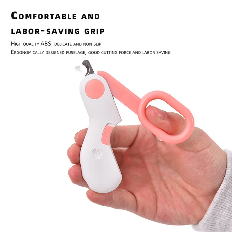 Professional Pet Nail Clips With LED Light Small Dog Cat Trimmer Blood Line Light Led Grooming Claw Nail Scissors